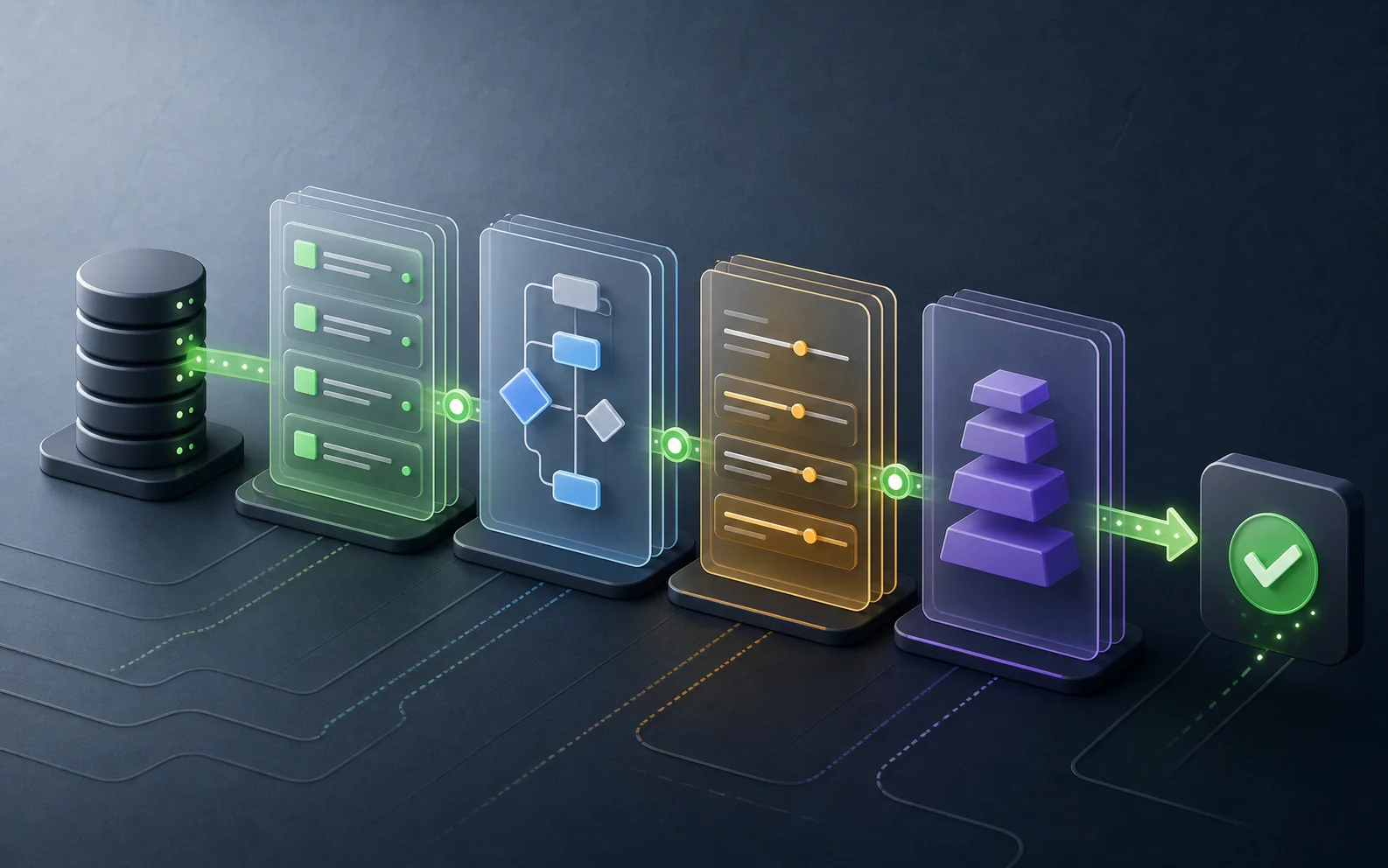 Config-driven rule layers flowing from database to approved workflow